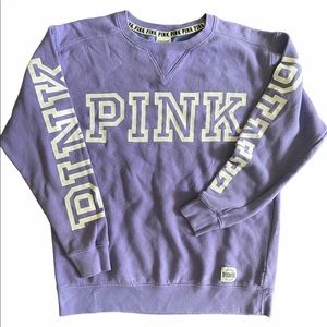 VS Pink Logo Campus Varsity Crewneck Sweater XS